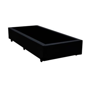 Cama Box Solteiro 78 Preto Sintetico - Santo Box