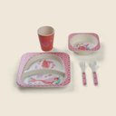 Ver imagem 1 de Kit de Alimentação Sereia C/ 5 Peças Bambu Rosa - A\baby