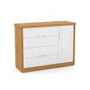 Ver imagem 4 de Quarto de Bebê Tutto com Guarda-Roupas 2 Portas Correr , Cômoda e Berço Minicama Capitonê 100% MDF m