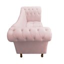 Ver imagem 3 de Recamier Divã Rio 1,50m Suede Rosa Bebe - Dominic Decor