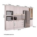 Ver imagem 2 de Cozinha Completa Milla Clear Mood 14 Portas 3 Gavetas MDF Branco Carraro