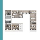 Ver imagem 4 de Cozinha Completa Milla Clear Mood 14 Portas 3 Gavetas MDF Branco Carraro