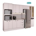 Ver imagem 3 de Cozinha Completa Milla Clear Mood 14 Portas 3 Gavetas MDF Branco Carraro