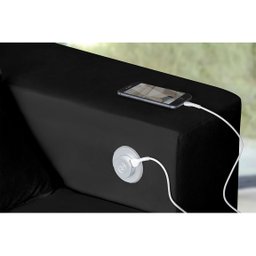Sofá 5 Lugares Smart 3,02 Metros Preto Retrátil, Reclinável Tecnologia Carregamento 3 portas USB - 2