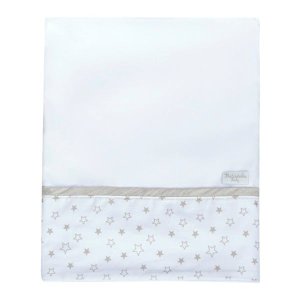 Cueiro em Malha Dupla Penteada Estrelinhas, 100% Algodão - Batistela Baby