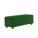 Ver imagem 1 de Recamier Bau Dubai 1,20m Suede Verde - Clique Decorações