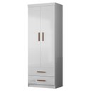 Ver imagem 2 de Roupeiro Infantil Flex 2 Portas 2 Gavetas 9100 Branco Nature Plla