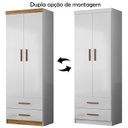 Ver imagem 4 de Roupeiro Infantil Flex 2 Portas 2 Gavetas 9100 Branco Nature Plla