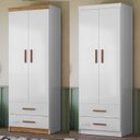 Ver imagem 3 de Roupeiro Infantil Flex 2 Portas 2 Gavetas 9100 Branco Nature Plla