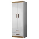 Ver imagem 1 de Roupeiro Infantil Flex 2 Portas 2 Gavetas 9100 Branco Nature Plla