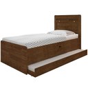 Ver imagem 2 de Cama Solteiro Auxiliar Baú Ivana Malbec com Colchão