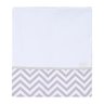 Cueiro em Malha Dupla Penteada Chevron Cinza, 100% Algodão - Batistela Baby - 1