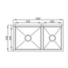 Cuba Para Cozinha Debacco Quadratino Dupla Inox 85X45 20.03.80600 - 2