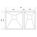 Ver imagem 3 de Cuba Para Cozinha Debacco Primaccore Dupla Rose Gold 72X44 - 20.03.90210