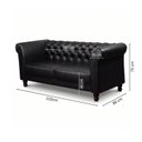 Ver imagem 3 de Sofá 3 Lugares 220cm Couro Legítico Classic Preto