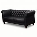 Ver imagem 2 de Sofá 3 Lugares 220cm Couro Legítico Classic Preto