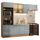 Ver imagem 2 de Armário de Cozinha Completa 270 cm Rustic/Cinza Lux Madesa 10