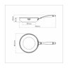 Frigideira Tramontina Grano em Aço Inox com Corpo Triplo em Antiaderente com Cabo 20 Cm 1,2 L - 3