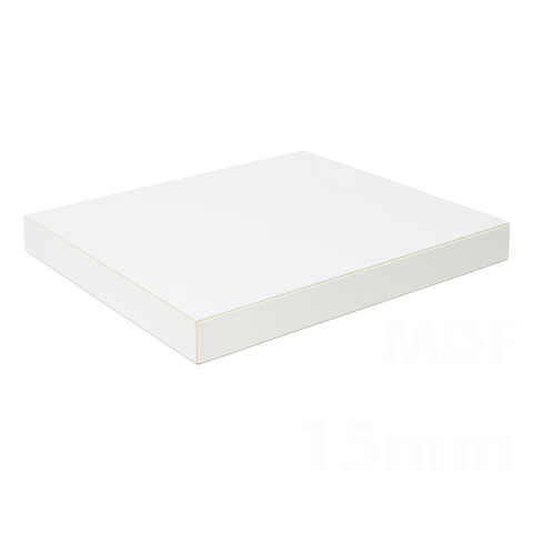 Prateleira MDF 15mm 28x28cm Branco Recortes Tampo Multiuso