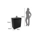 Ver imagem 3 de Balcão de Escritório Me4149 C/ 2 Portas C/ Chave Amêndoa/preto - Tecno Mobili