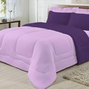 Ver imagem 6 de Edredom Dupla Face 100% Algodão Malha Casal Gran Moratta 01 Peça - Roxo- Lilas