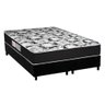 Cama Box King: Colchão Espuma Luckspuma D45 Gran Luck + Base Crc Suede Black(193x203) - 1
