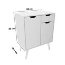 Ver imagem 3 de Gabinete para Banheiro Bn3637 Tecnomobili 2 Portas Branco