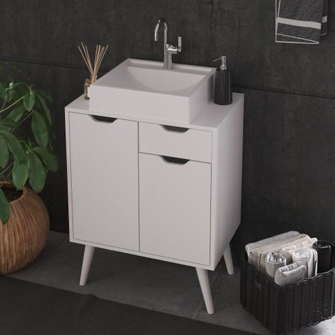Gabinete para Banheiro Bn3637 Tecnomobili 2 Portas Branco