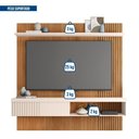 Ver imagem 5 de Painel Suspenso Jade 1.8 Freijó/off White para Tv até 65” - Caemmun