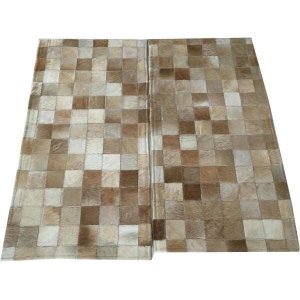 Tapete de Couro Beira Cama Bege Par 0,50x1,00 sem Bordas