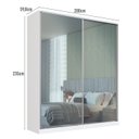 Ver imagem 2 de Guarda Roupa 200cm 2 Portas Espelhadas 100% Mdf