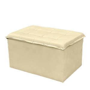 Puff Confortável Reforçado Moderno Atlas Suede