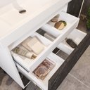 Ver imagem 5 de Gabinete de Banheiro 90cm com Lavatório e Armário Ref 910 Branco/Portoro