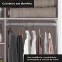 Ver imagem 6 de Guarda-Roupa 100% MDF 2 Portas de Correr 2 Gavetas com Espelho 131x213x55cm Branco