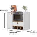 Ver imagem 2 de Armario para Cozinha Suspenso Edipo Cor Branco / Nature - Comprar Moveis em Casa