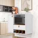 Ver imagem 1 de Armario para Cozinha Suspenso Edipo Cor Branco / Nature - Comprar Moveis em Casa