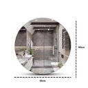 Ver imagem 3 de Espelho Redondo Lapidado com Luz Led Quente para Maquiagem Quarto Sala Salão Suporte de Fixação 60cm