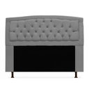 Ver imagem 2 de Kit Cabeceira Geovana + Calçadeira Baú Veneza Casal 140cm Suede - Ecotec Decor:Cinza