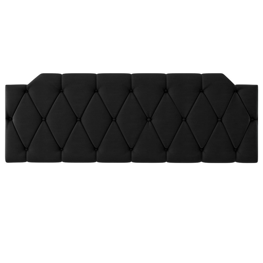 Painel Cabeceira Kelly Cama Queen 1,60 Estofada Suspensa:preto - 2