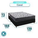 Ver imagem 3 de Cama Box Preto Casal + Colchão D33 Iso100 Ortobom