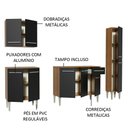 Ver imagem 5 de Armário de Cozinha Completa 201cm Rustic/Preto Emilly Sing Madesa 01