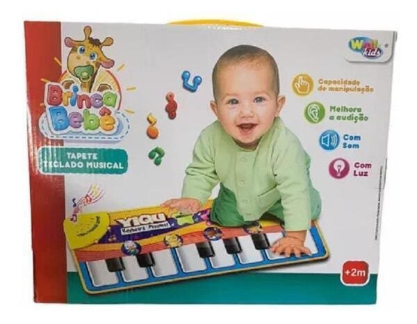 Tapetinho Piano Infantil Bebê Musical Fazendinha Colorido