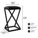 Ver imagem 3 de Banqueta Banco 50 cm Balcão Moderno Cozinha Bancada Couro Sintético