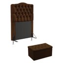 Ver imagem 1 de Kit Cabeceira Decorativa Para Cama Box Pollux e Calçadeira Sagitarius 90 Para Cama de Solteiro Sued
