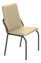 Ver imagem 2 de Kit 4 Cadeiras Malibu Corino Creme Tubo Preto Fosco
