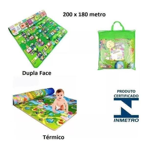 Tapete Gigante Térmico 2 Metros Tatame Infantil Dupla Face Educativo Para Bebe Atividades - 2