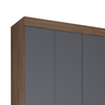 Guarda-Roupa Cibelli (L: 128cm) 100% MDF C/ 5 Portas Avelã / Chumbo - 2