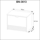 Ver imagem 6 de Balcão Gabinete Suspenso 60cm com 1 Porta e 1 Gaveta Bn3613 Amêndoa sem Cuba