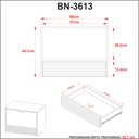 Ver imagem 7 de Balcão Gabinete Suspenso 60cm com 1 Porta e 1 Gaveta Bn3613 Amêndoa sem Cuba
