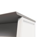 Ver imagem 7 de Mesa de Escritório Mesa Escritório Tampo Chanfrado MDP 150cm Cinza Sagrado com Branco F5 Office